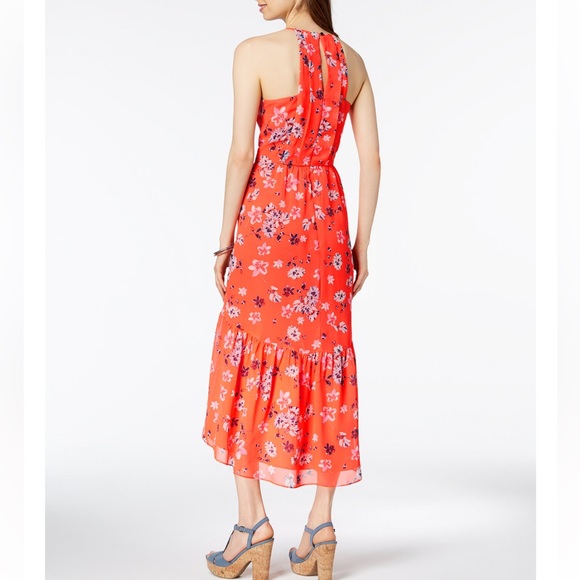 EUC Vince Camuto Floral-Print Chiffon High-Low Maxi
Dress, Size 6 - Picture 2 of 12